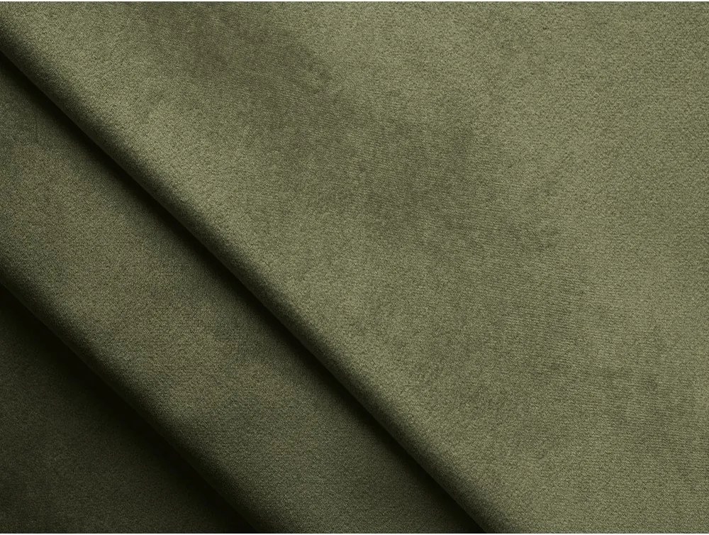 Zöld bársony sarokkanapé (U alakú) Lani – Makamii