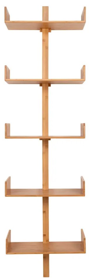 Villa polc bambusz, natúr, 50x180 cm