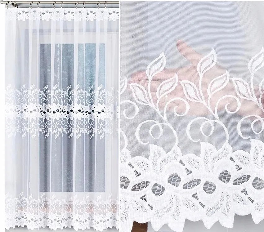 Bastia jacquard függöny mintás 648107 500x180cm egyenes (kész) szegéllyel