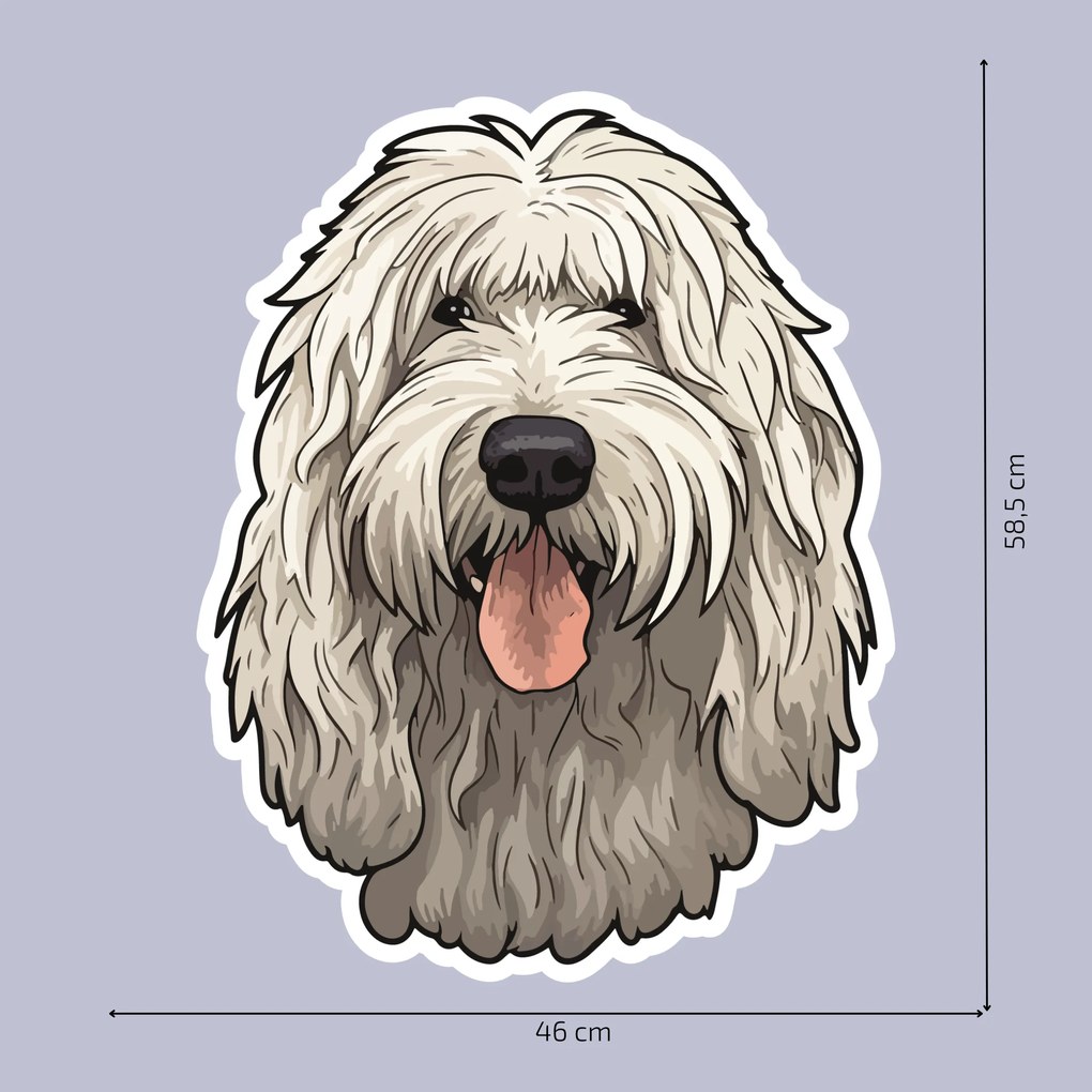 PIPPER. Matrica Komondor Méret: 15cm