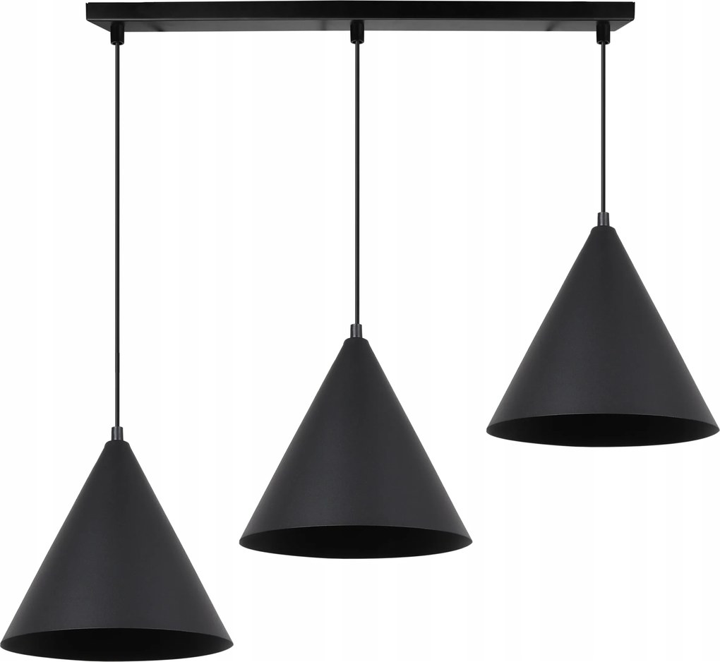 Mennyezeti Lámpa Függő Csillár Loft Fekete Kúp Díszléc Konyhába Nappaliba