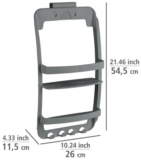 WENKO 24633100 - UNIVERSAL polc 26 x 54,5 cm, antracit