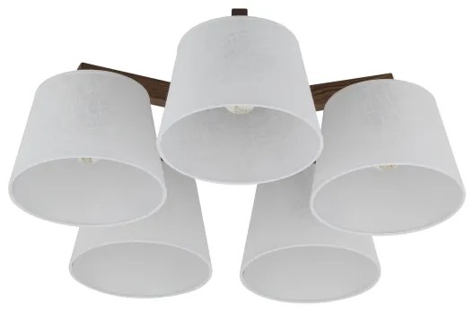 Brilagi - Felületre szerelt LATTE csillár 5xE27/15W/230V fenyő/fehér