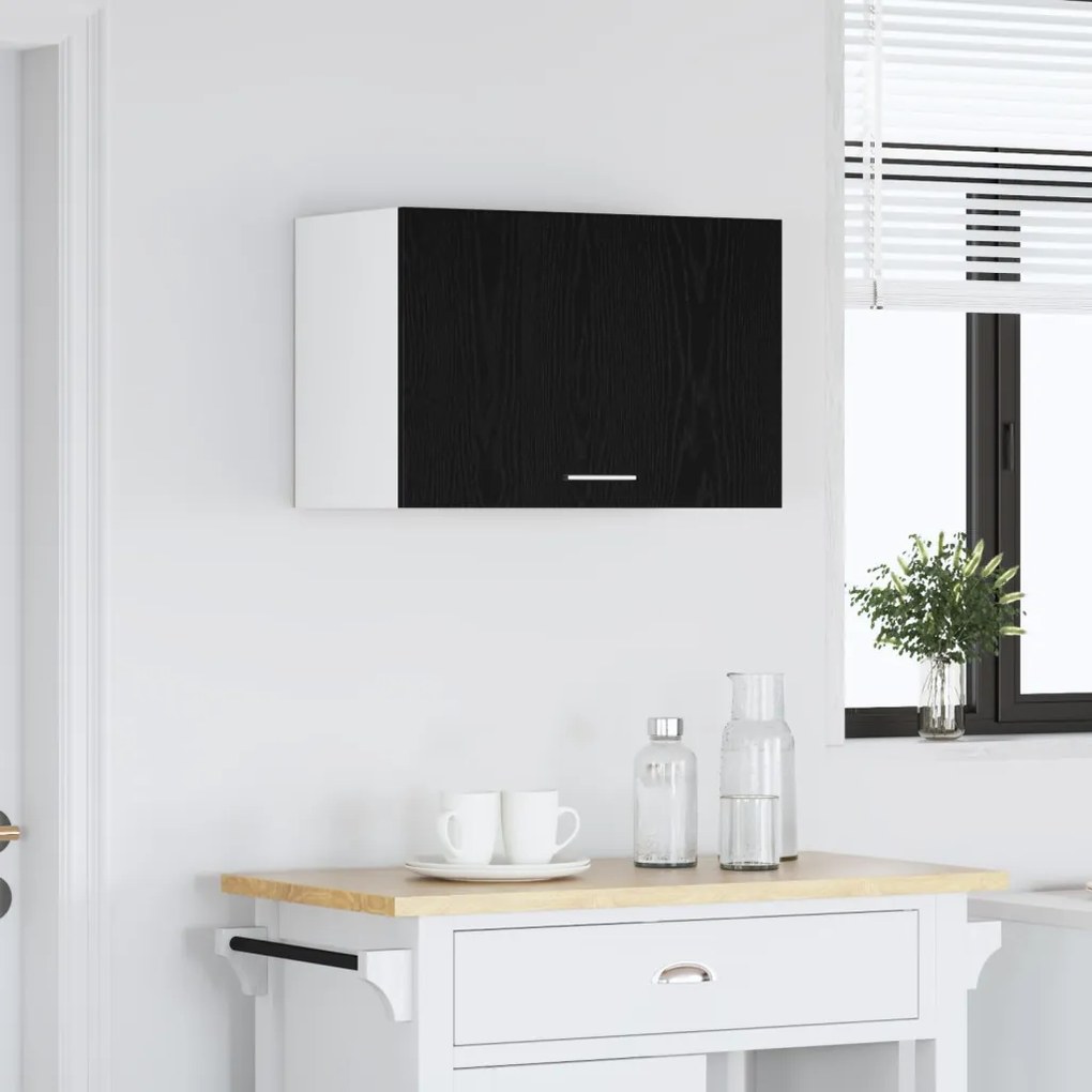 Függő szekrény fekete tölgyből - 60x31x60 cm, Mérnöki faforgácsból készült