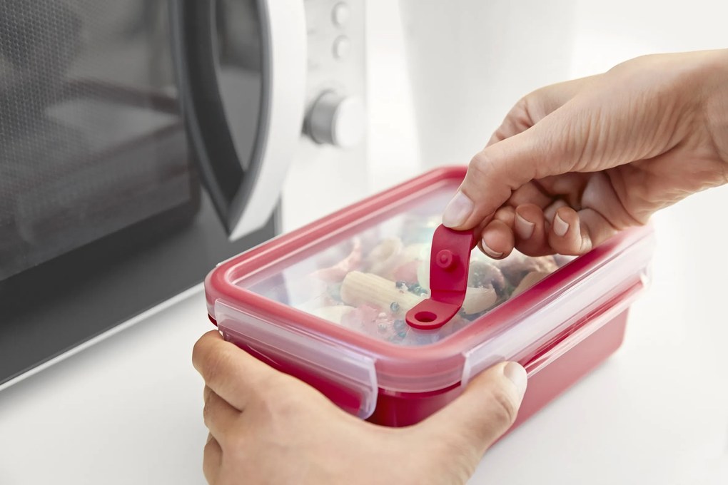 Emsa Clip &amp; Micro 1l Doboz Téglalap alakú Piros 1 db