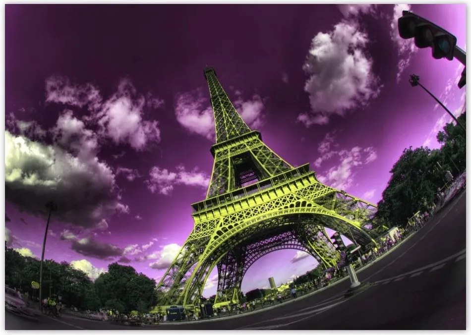 Poszterek A0 Szint Lila Eiffel égbolt