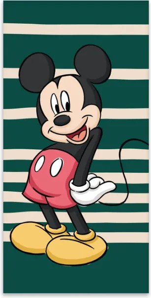 Disney Mickey Green fürdőlepedő, strand törölköző 60x120cm