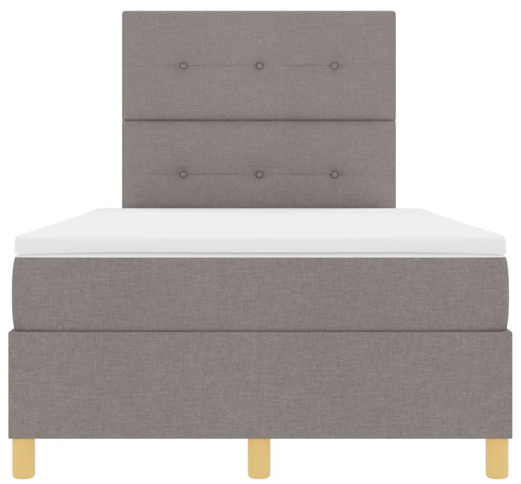 Box Spring Ágy Matrac nélkül Bézs 120x200 cm Szövet
