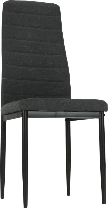 Étkezőszék, sötétszürke szövet/fekete fém, COLETA NOVA