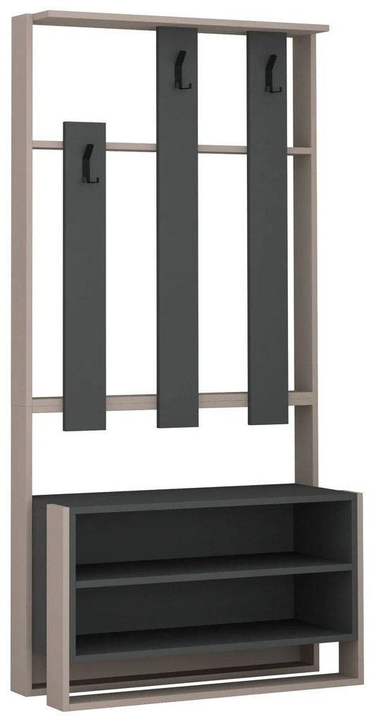 Előszobafal Chester - Light Mocha, Anthracite