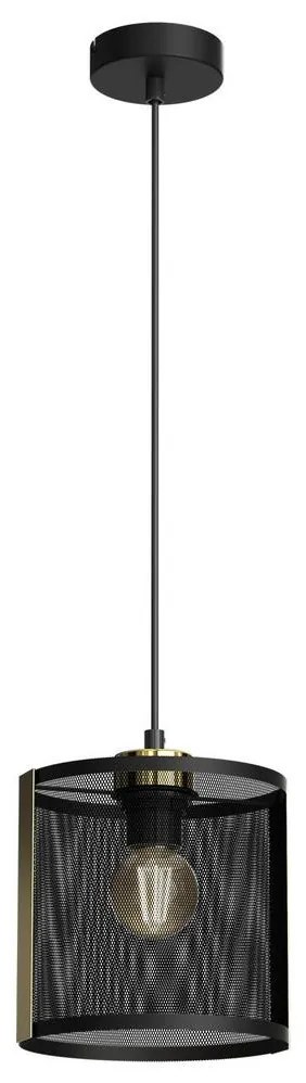 Csillár zsinóron KAGA 1xE27/60W/230V fekete/arany