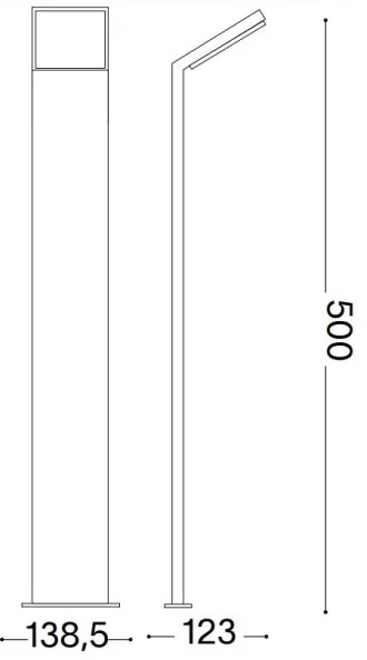 Ideal Lux - LED Kültéri lámpa STYLE LED/8,5W/230V 50 cm CRI 90 IP54 antracit