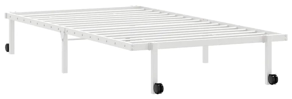 fehér acél ágykeret matrac nélkül összecsukható 100x200 cm
