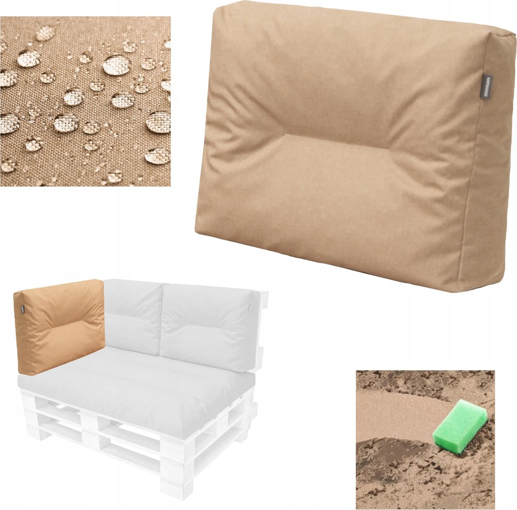 Flora háttámlapárna 59x45 cm, raklappárna vízálló, UV-álló