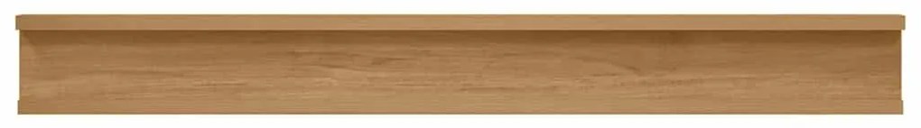 vidaXL Falpolc polcokkal tárolóval 4 pcs Barna 80 x 9 x 3 cm Faanyag