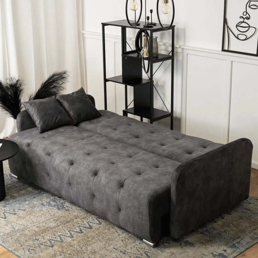 Sofa ARIA Szara Welurowa