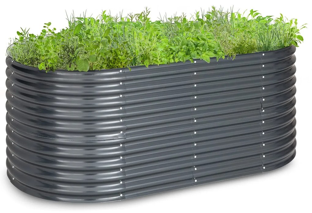 Blumfeldt High Grow, magaságyás, 200 x 80 x 100 cm, hullámlemez, egyszerű telepítés