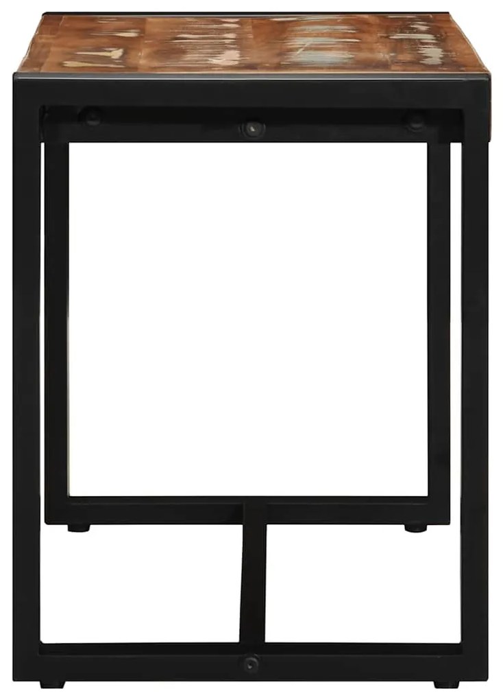 tömör újrahasznosított fa többszínű pad 80x35x45 cm