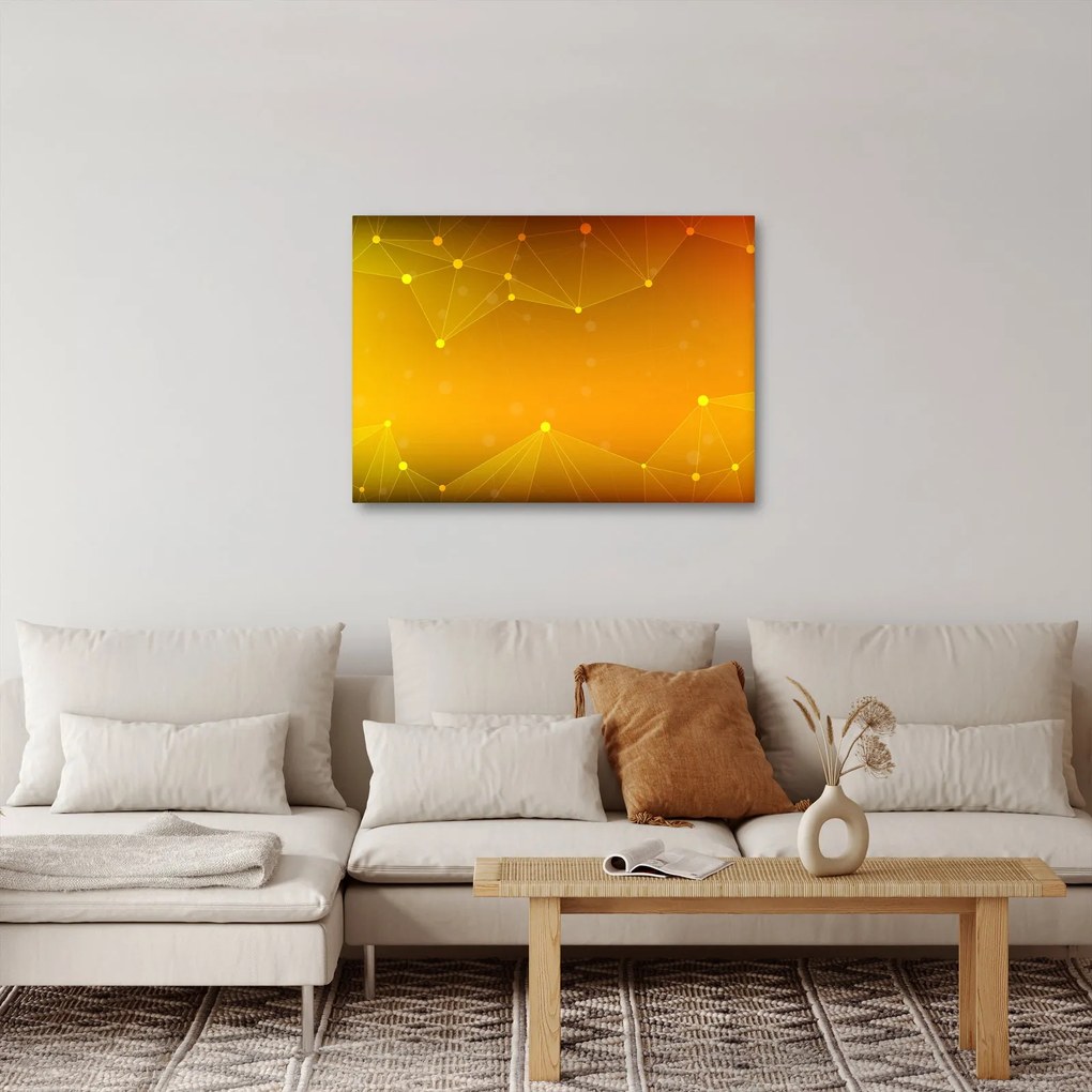 Absztrakt sárga kép (70x50 cm)