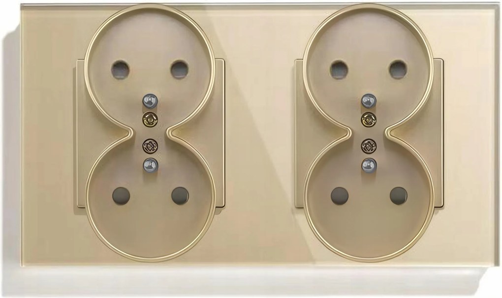 Elektromos Aljzat Üveg Négyes Érintkező Aljzat Földelt Üveg