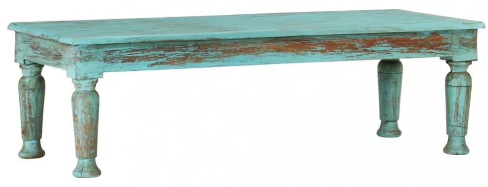tömör újrahasznosított fa dohányzóasztal 110 x 50 x 34 cm