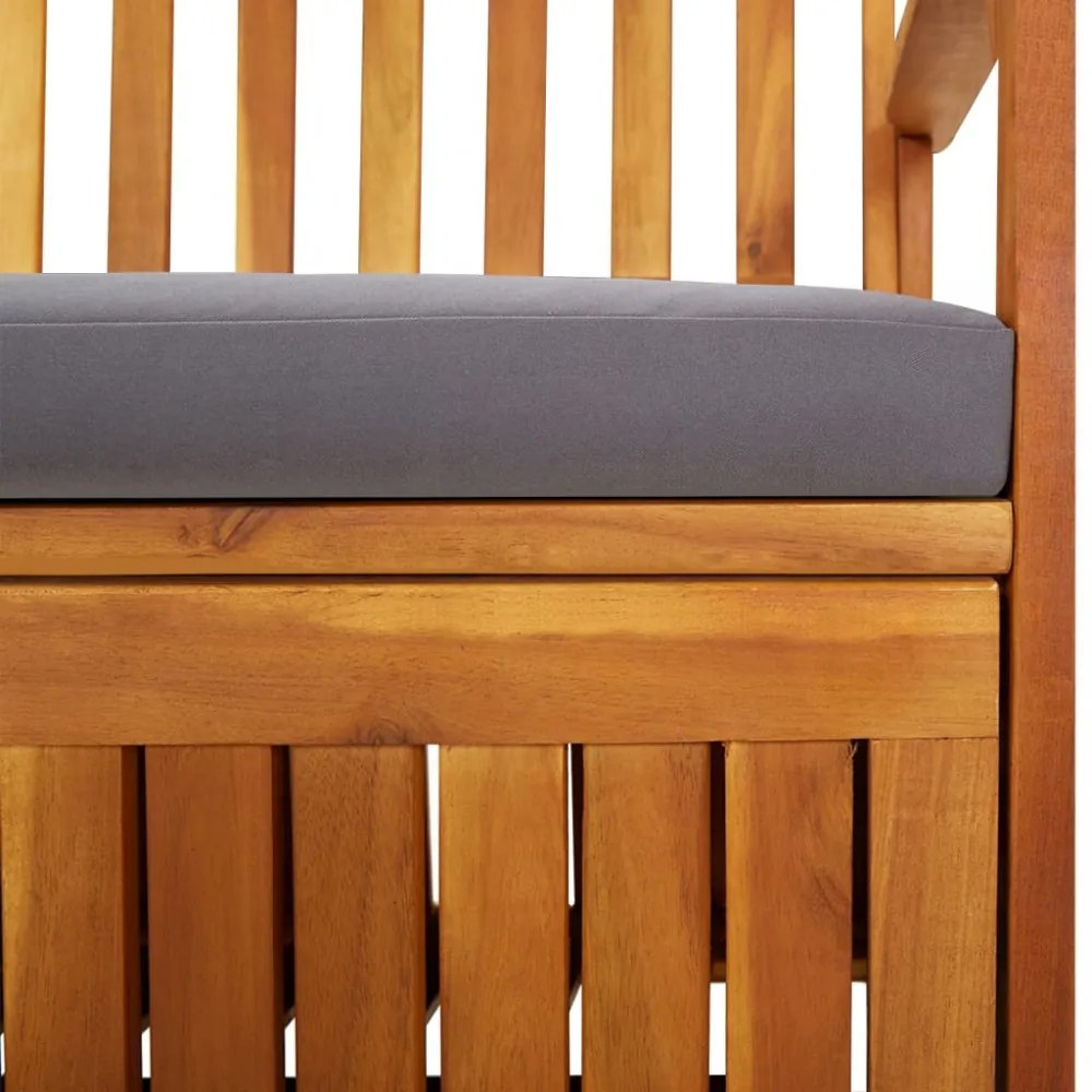 tömör akácfa tárolópad párnával 148 cm