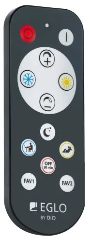 Eglo 900421 - LED Dimmelhető mennyezeti lámpa GAFARES LED/15W/230V fekete + távirányító