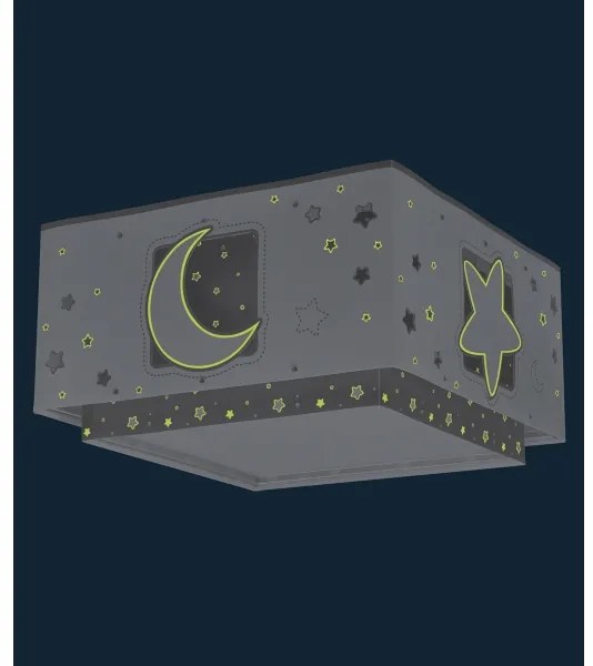 Dalber 63236E - Gyermek mennyezeti lámpa MOONLIGHT 2xE27/60W/230V szürke