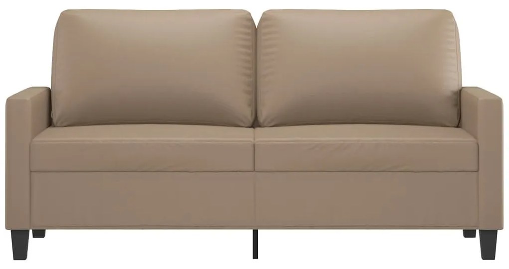 vidaXL 2 személyes cappuccino színű műbőr kanapé 140 cm