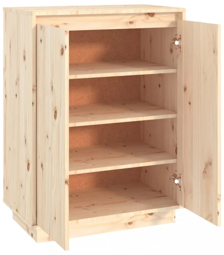 tömör fenyőfa cipőszekrény 60 x 35 x 80 cm