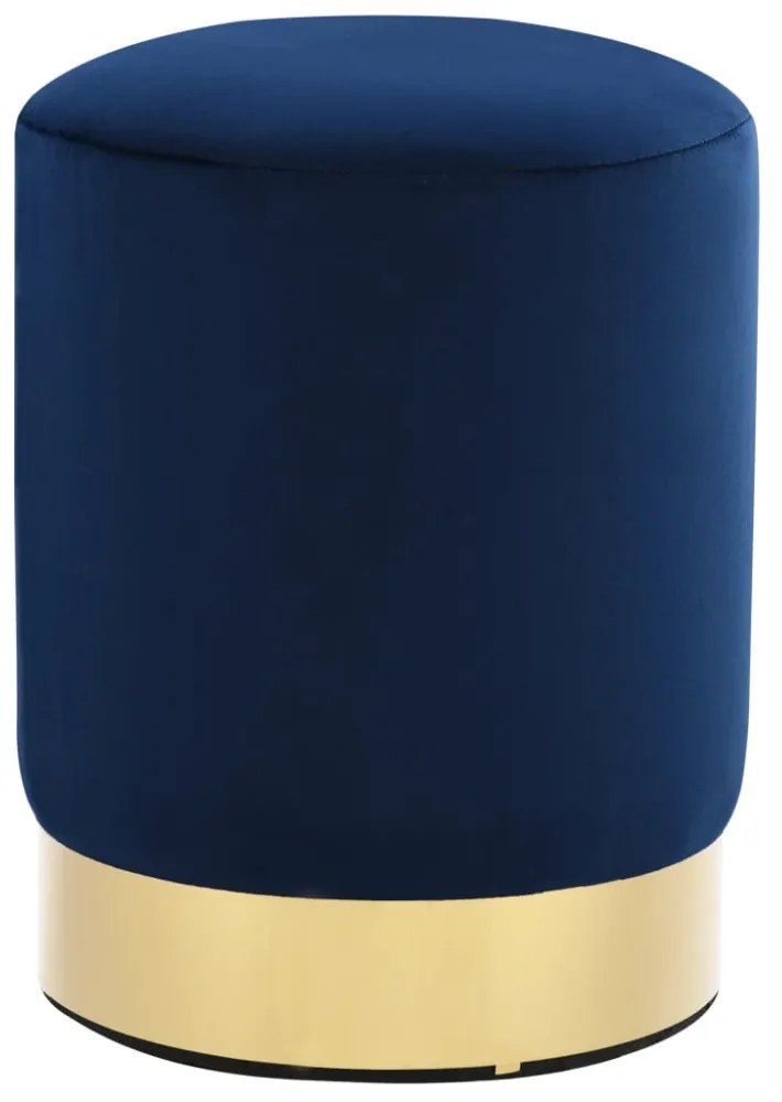 kék és aranyszínű bársony ülőke 28 x 36 cm