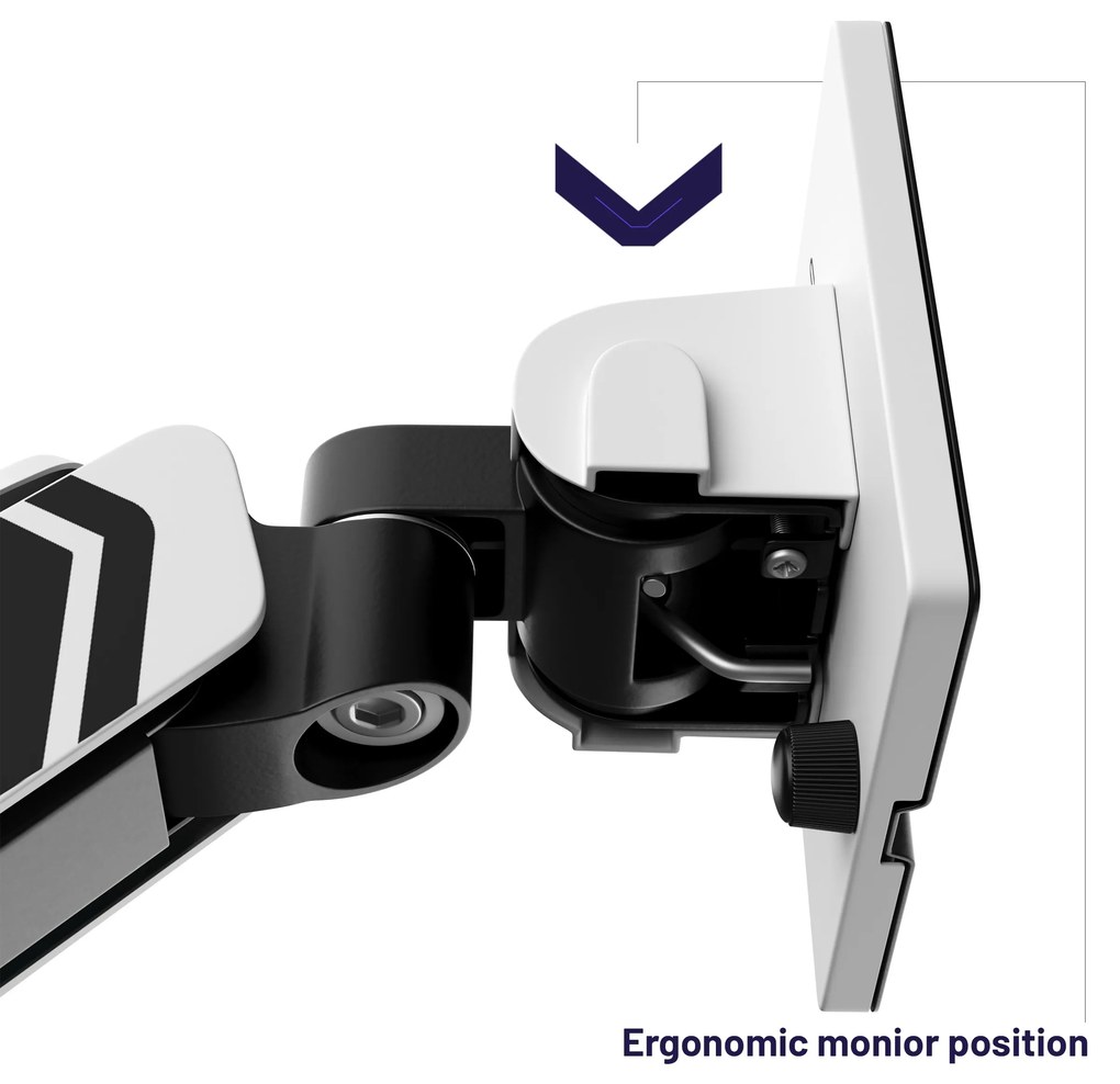 Monitortartó LED RGB 49", fehér-fekete: Diablo X-Arm