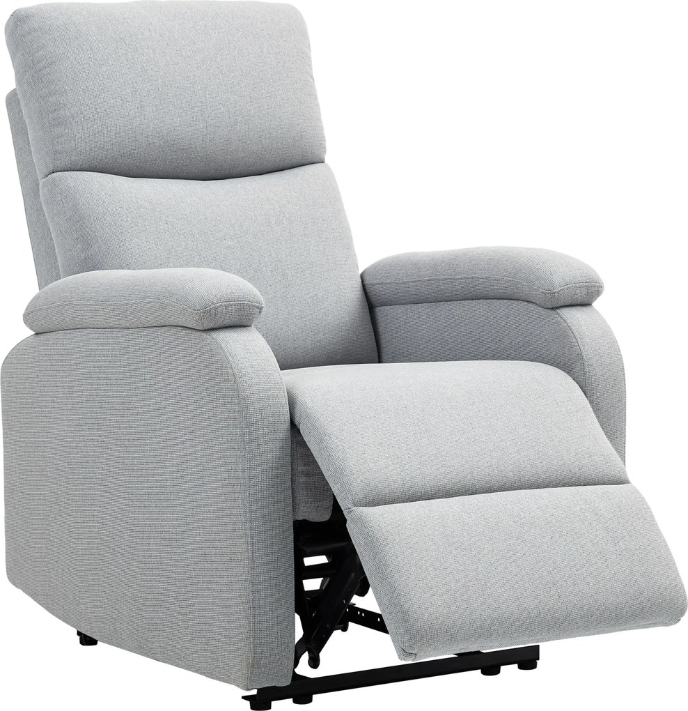 HOMCOM Fotel, TV Fotel Relaxáló Funkcióval, Beszőtt TV Fotel Vászon Hatású Kárpittal, Relaxáló Fotel Zseb Rugós Maggal, 150 kg-ig Terhelhető Pihenő Sz