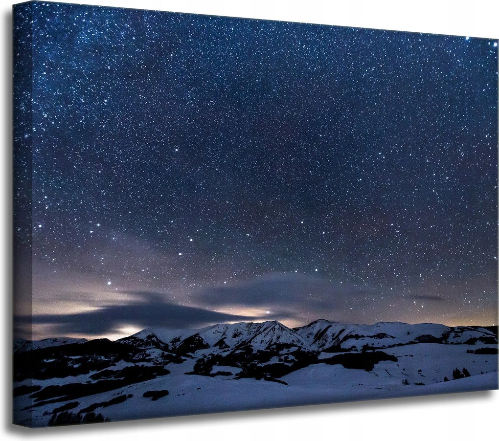 Vászonkép Kozmosz Természet Hegyek a hóban Természet Csillagászat 40x30