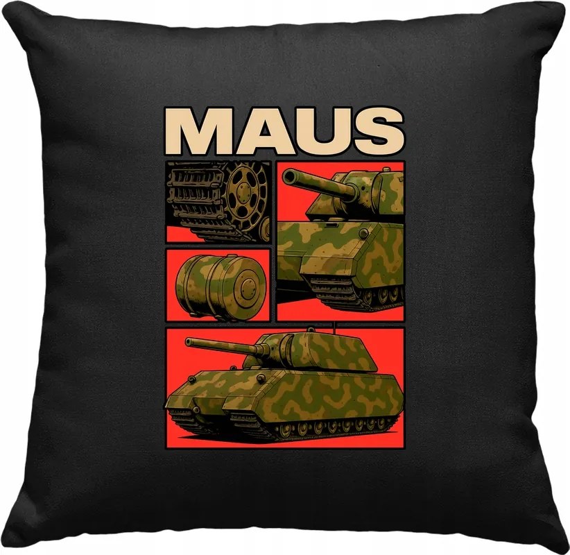 Wehrmacht Maus párna, fekete