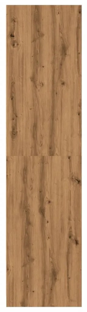 vidaXL kézműves tölgy színű szerelt fa ruhásszekrény 80 x 50 x 200 cm