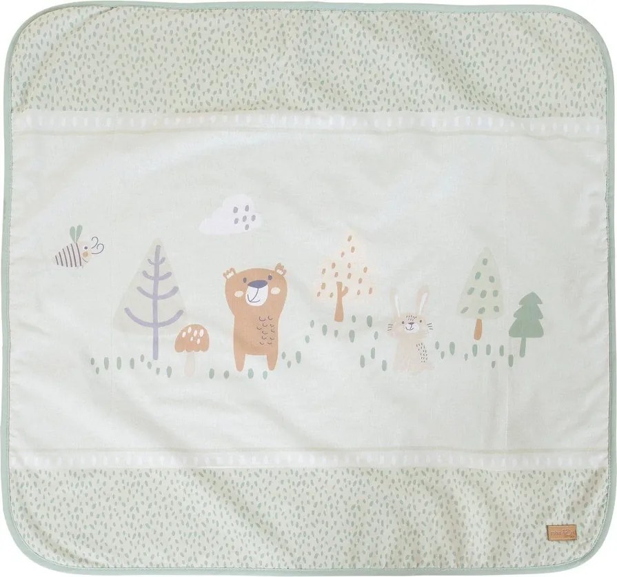 Világoszöld mikroplüss gyerek takaró 80x80 cm Woodland Buddies – Roba