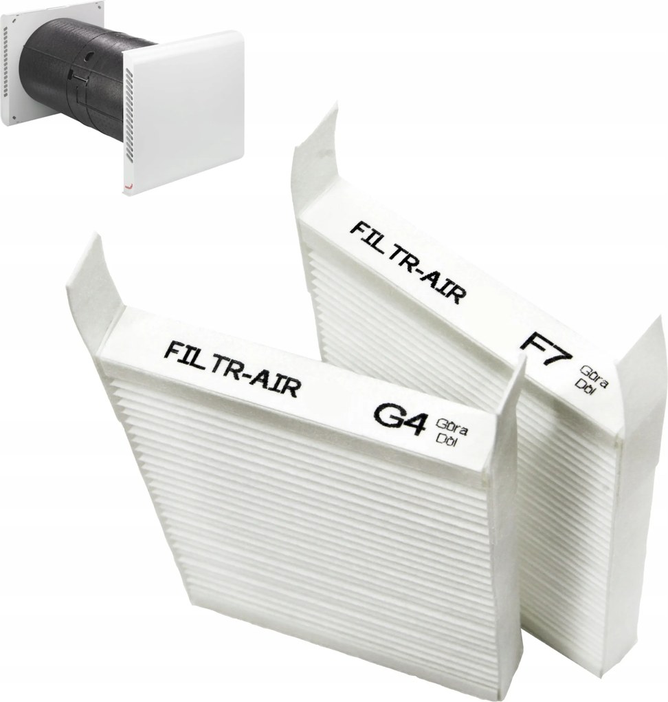 Levegőszűrők G4+F7 Rekuperátor Zehnder ComfoSpot 50 Nincs Szennyeződés