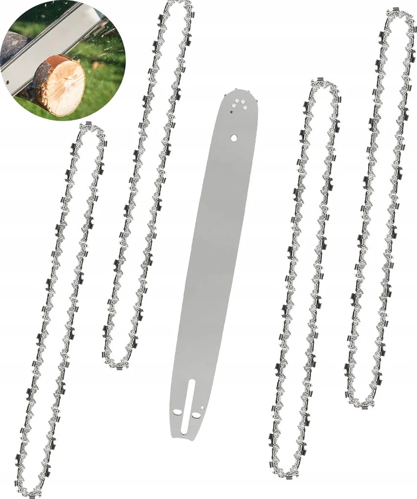 4x Fűrészlánc 20" 50cm láncfűrészhez 76 1.5mm magas+ vezetősín