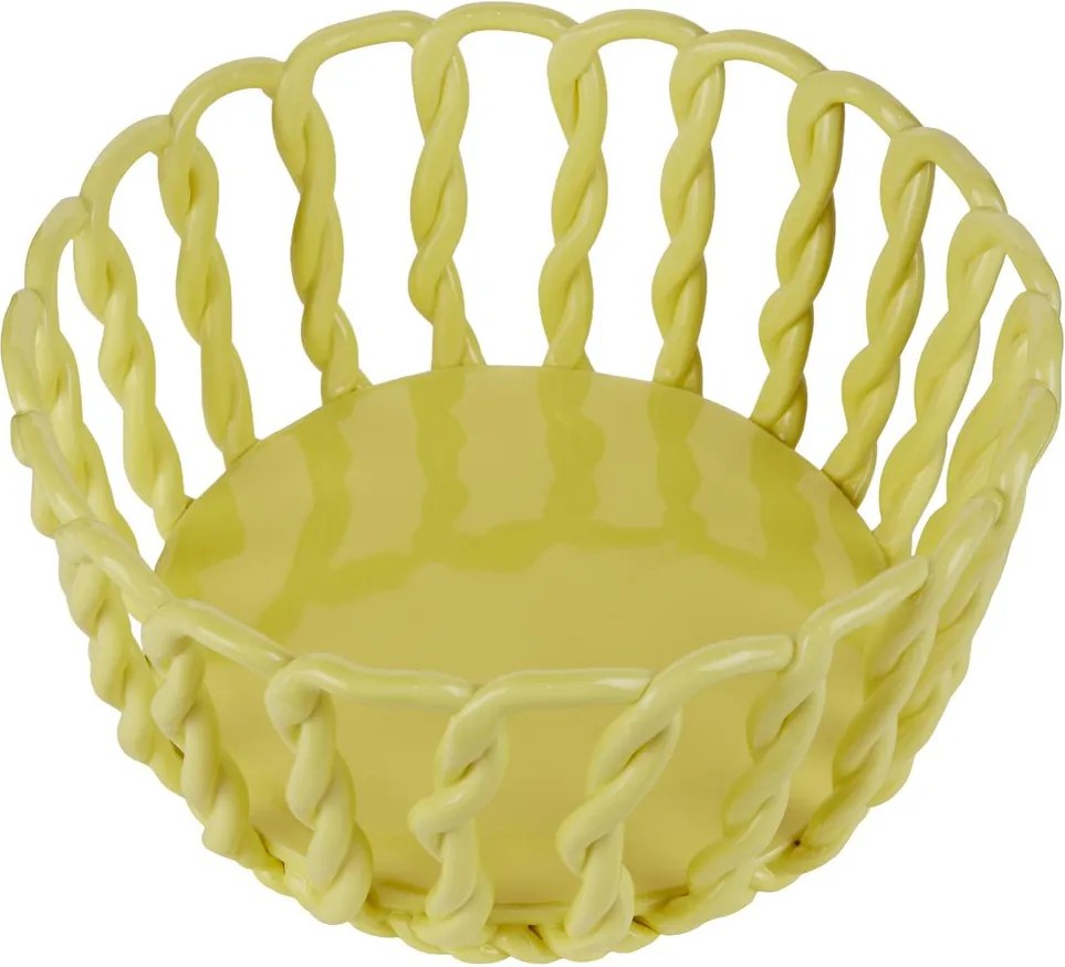 CRAFT kerámia kosár 25cm sárga kerek