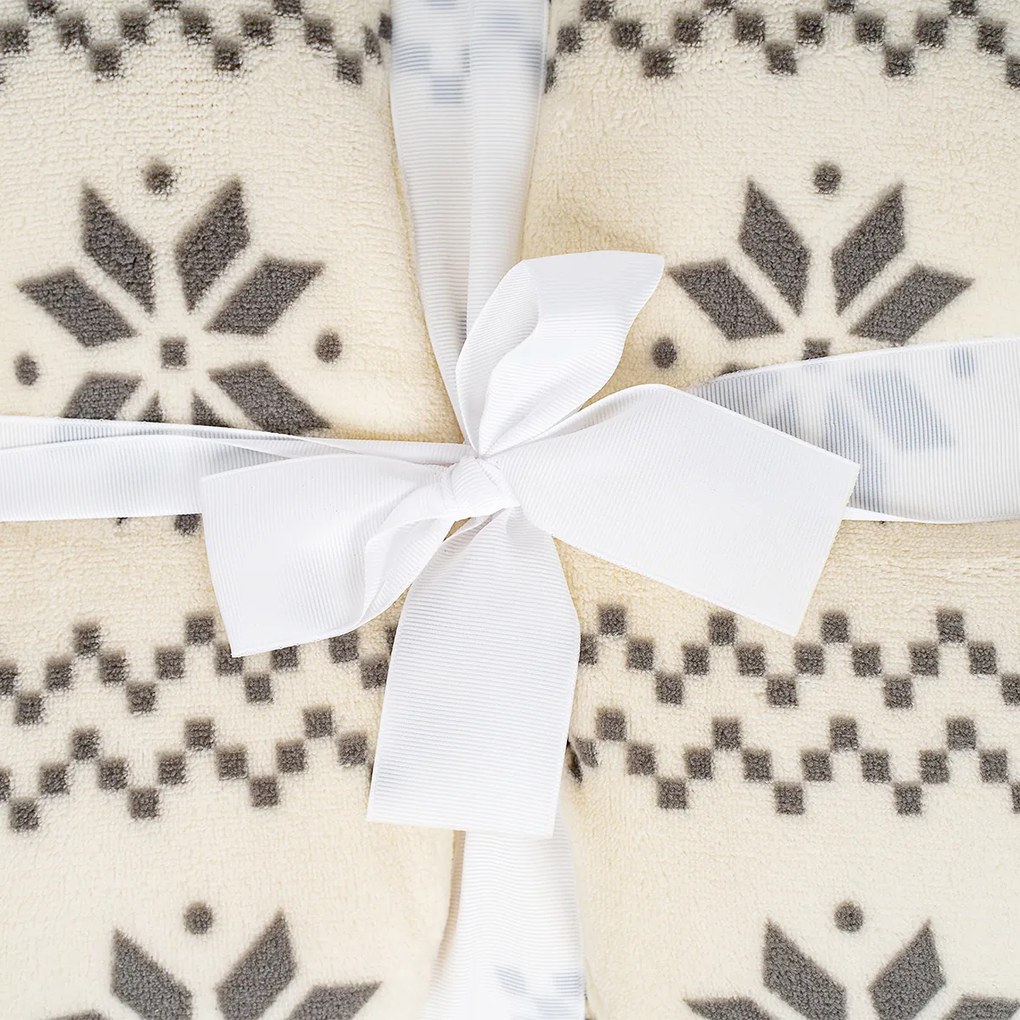 4Home Nordic gyapjú hatású pléd bézs, 150 x 200 cm