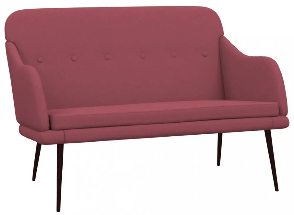 vidaXL bordó szövet pad 110x76x80 cm