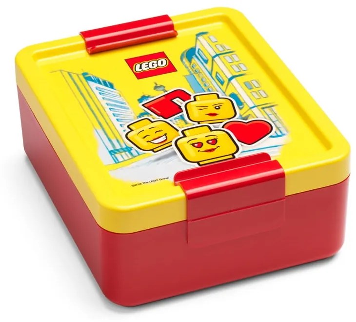 Iconic sárga-piros uzsonnásdoboz és kulacs szett - LEGO®