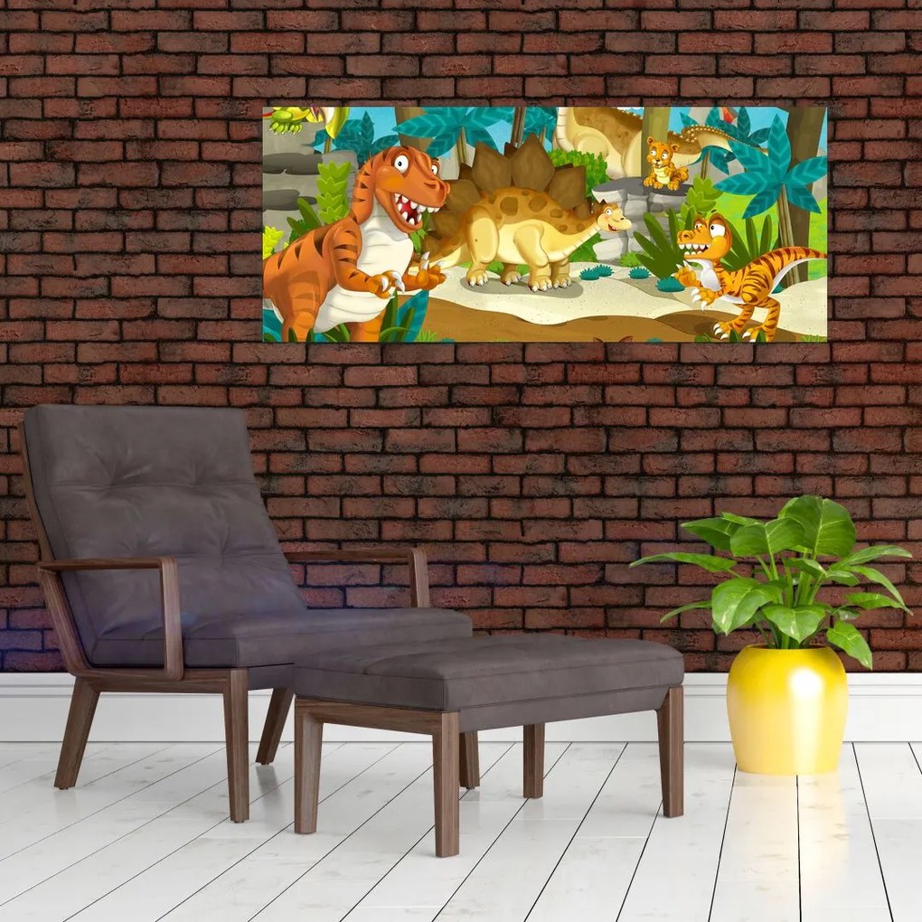 Kép - dinoszaurusz (120x50 cm)