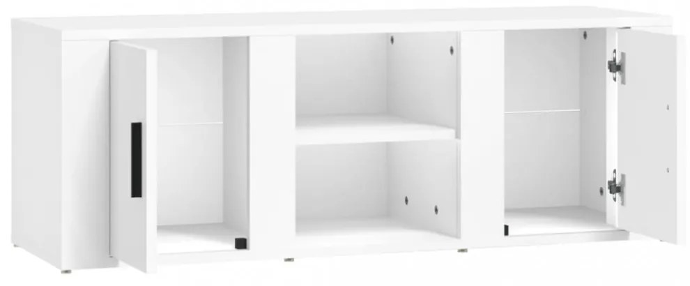 fehér szerelt fa TV-szekrény 100x31,5x35 cm