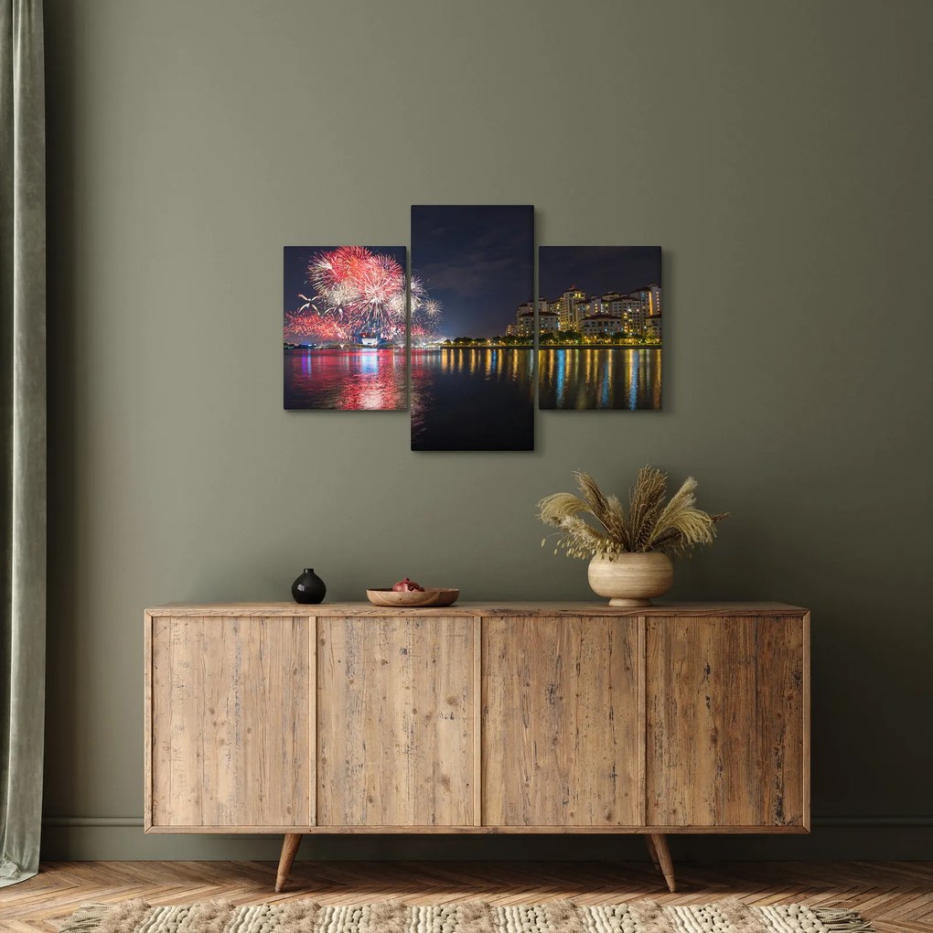 A szingapúri tűzijáték képe (90x60 cm)