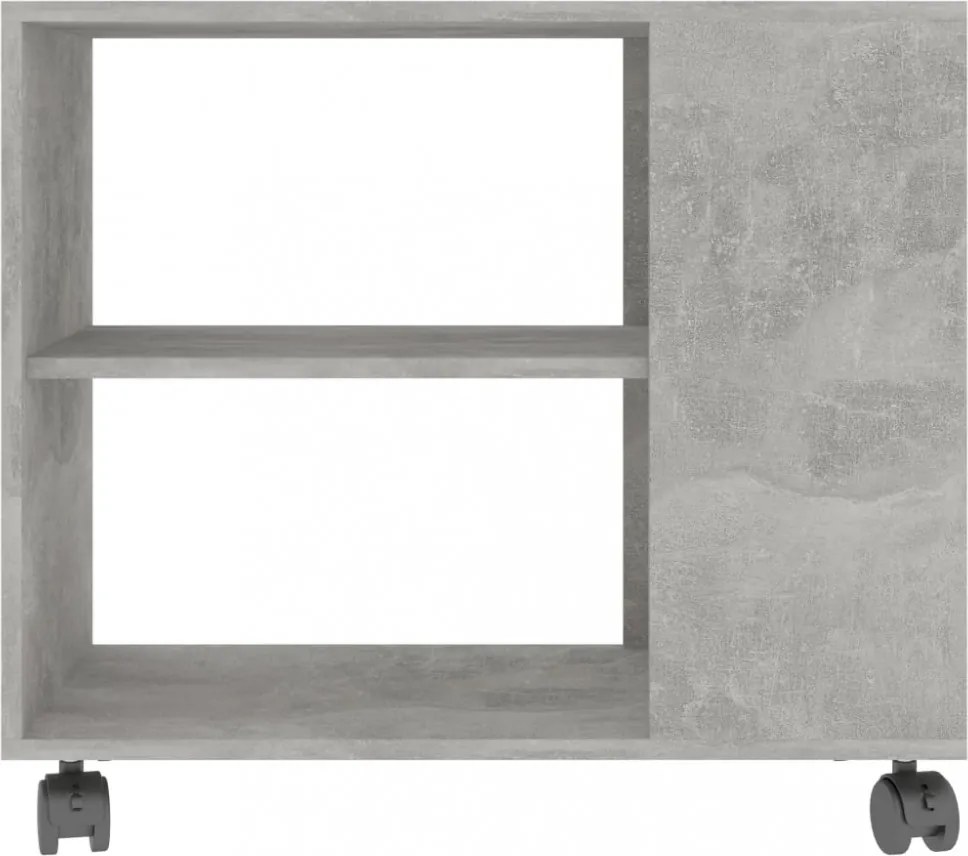 betonszürke szerelt fa kisasztal 70 x 35 x 55 cm