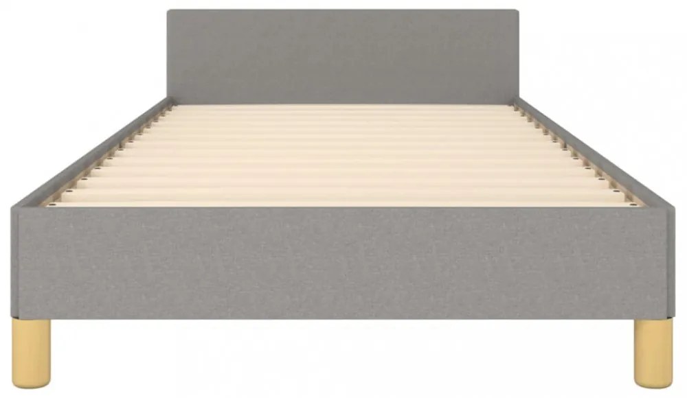 világosszürke szövet ágykeret matrac nélkül 80x200 cm