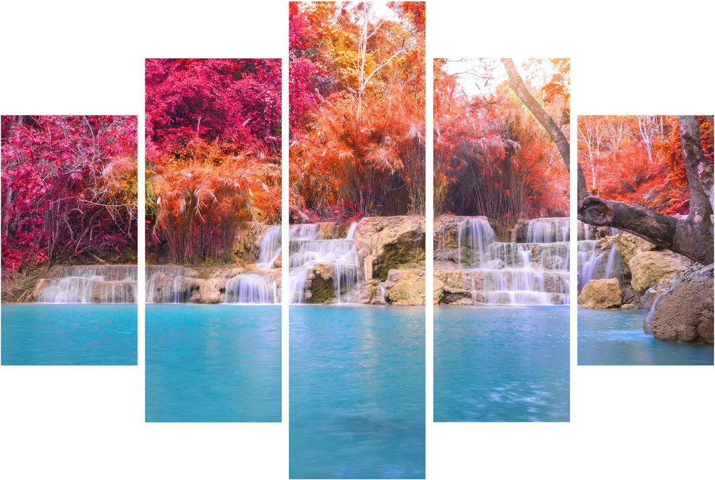 Türkiz lagúna, Laosz, Tat Kuang Si képe (150x105 cm)