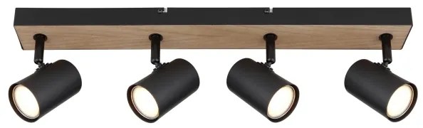 Globo 57911-4BW - Spotlámpa ROBBY 4xGU10/35W/230V fekete/barna